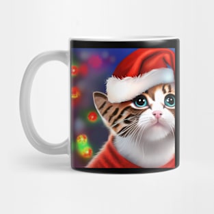 Cute Kitten Christmas Illustration Mug